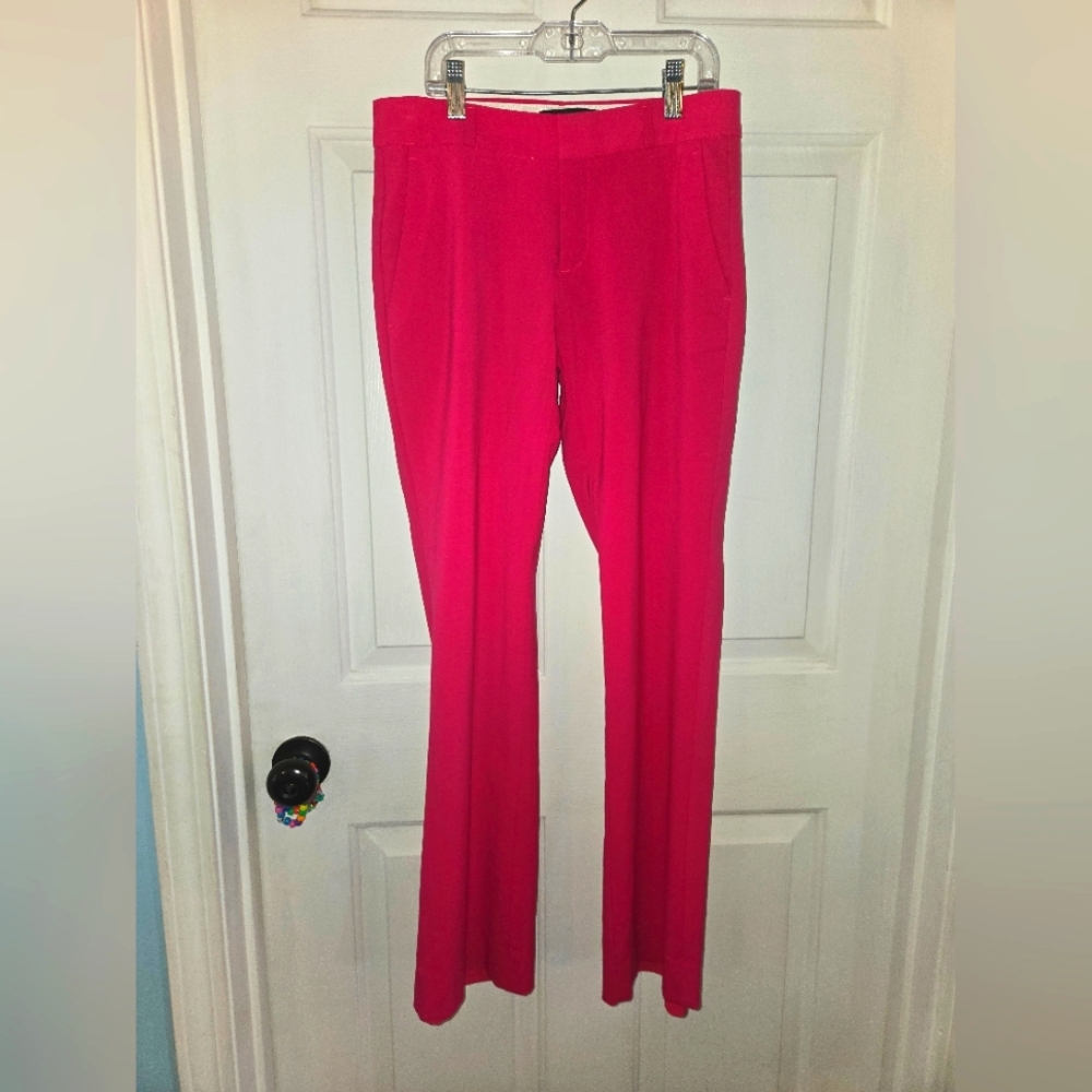 Banana Republic Hot Pink Wool Blend 0 Petite Women's Logan Slacks